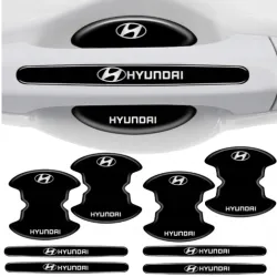 Naklejki ochronne pod klamki samochodu HYUNDAI MOCNA FOLIA do auta 8 szt